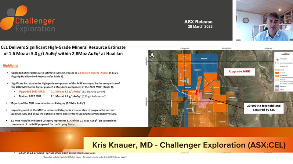 Kris Knauer Confirms Significant 2.8Moz Resource at Hualilan Gold Project